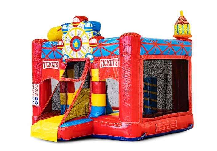 Château gonflable enfants Aire de Jeux Gonflable avec Souffleur Toboggan Trampoline Piscine Pistolet Escalade pour 3 à 10 ans